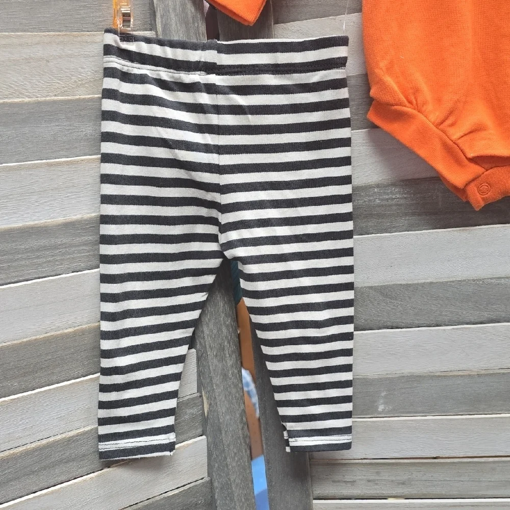 Infant Orange Pumpkin Halloween Bodysuit & Stripe Pants | Cat & Jack | Newborn